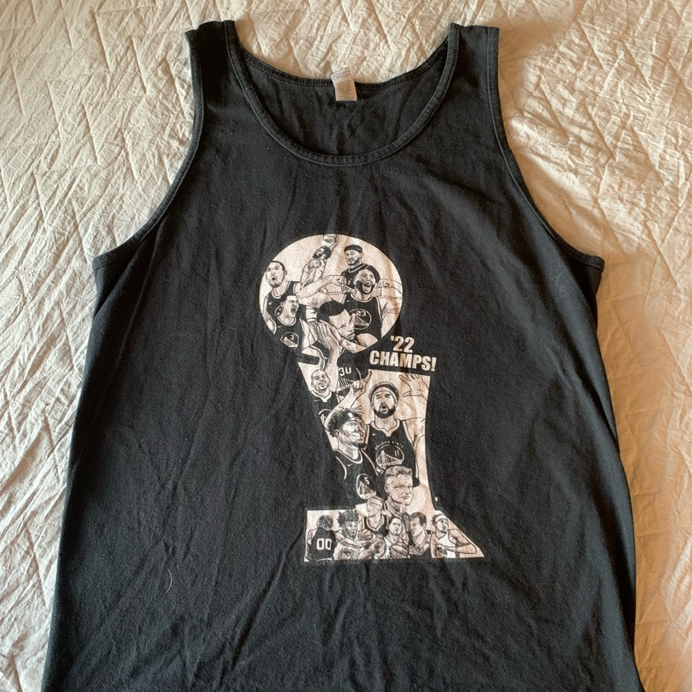 Black Tank Top with Graphic Design